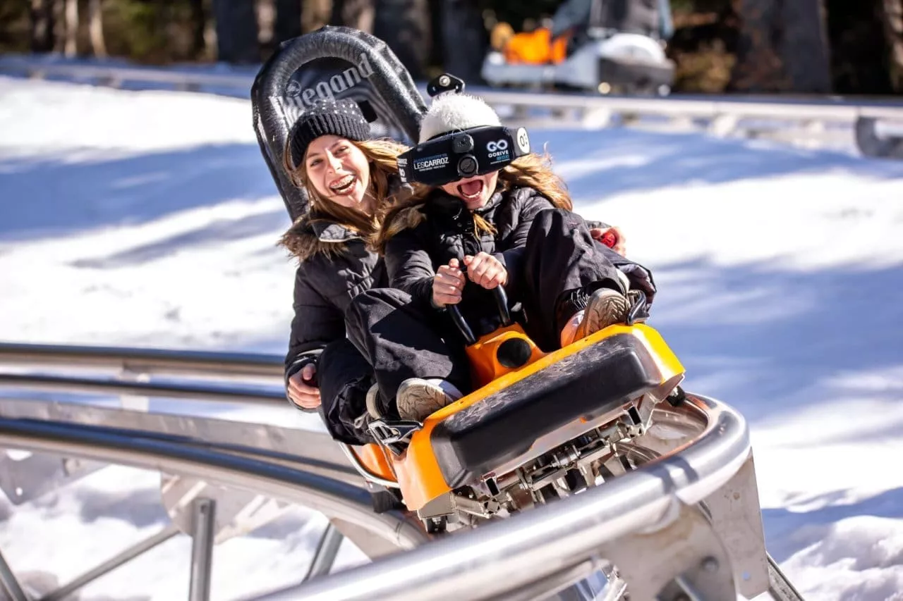 Winter activities in Les Carroz - Alpine Coaster. Credit Millo Moravski