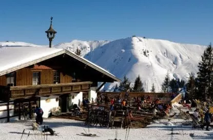 Après Ski auf der Hütte Sonne?nrast, Ehrenbachhöhe