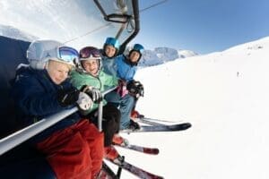 Family fun in Saalbach. Credit Lukas Pilz