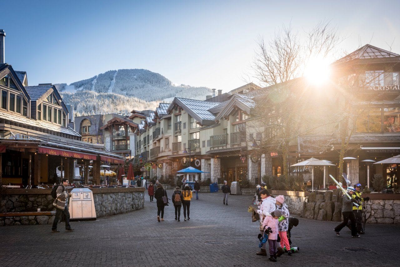 The ski resort of Whistler in spring