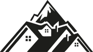 black & white logo for The Luxury Chalet Company